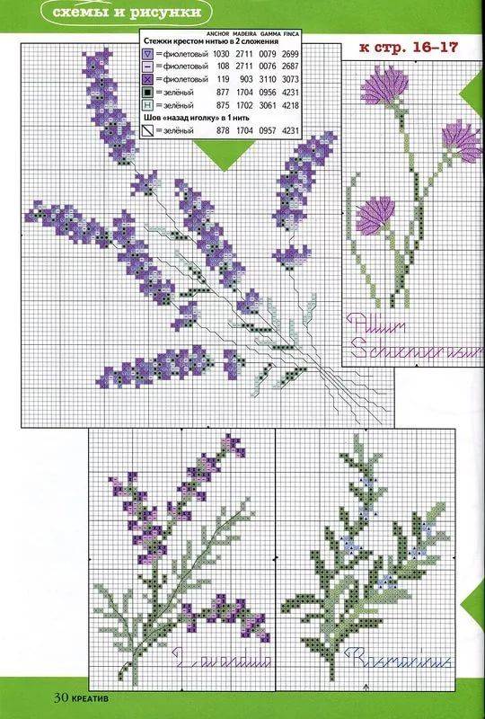 Вышивка гладью цветов: схемы с инструкциями