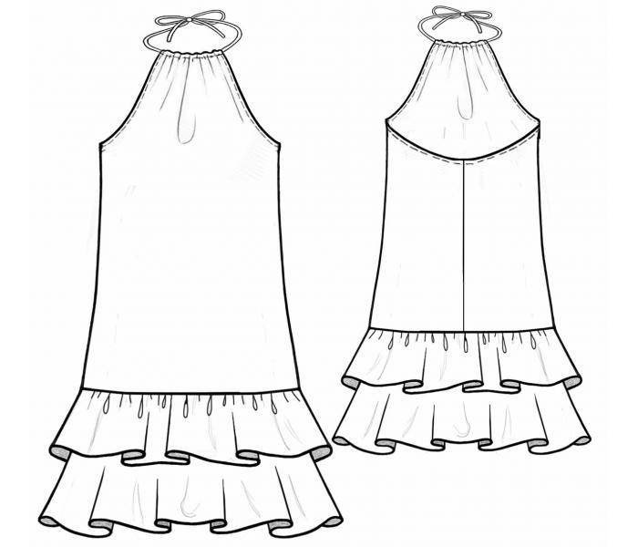 Платья с воланами 2019-2020: фото модных фасонов - летние, с воланом на плечах, свободные, с запахом, короткие