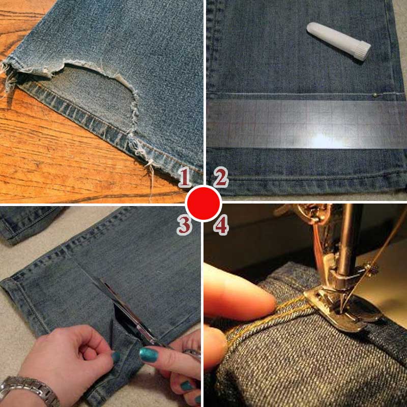 Как подшить утепленные джинсы. как укоротить джинсы в домашних условиях? как подшить джинсы на машинке c сохранением фабричного шва