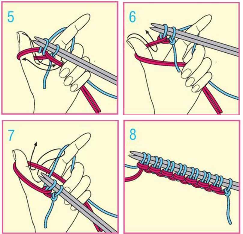 Уроки вязания. классический набор петель - вязание спицами - страна мам