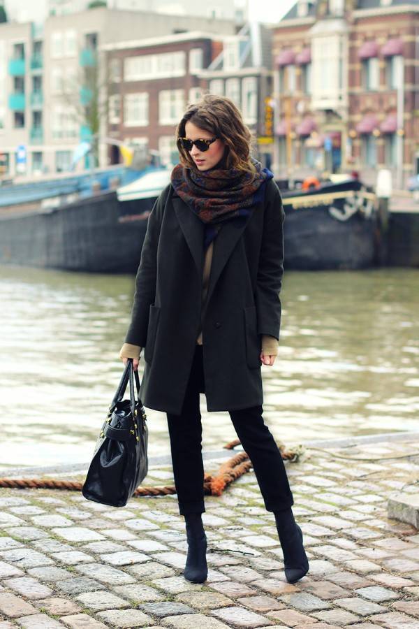 Чёрное пальто: с чем носить, как правильно сочетать и создать неповторимый образ | цикл интересных статей о мужских и женских пальто