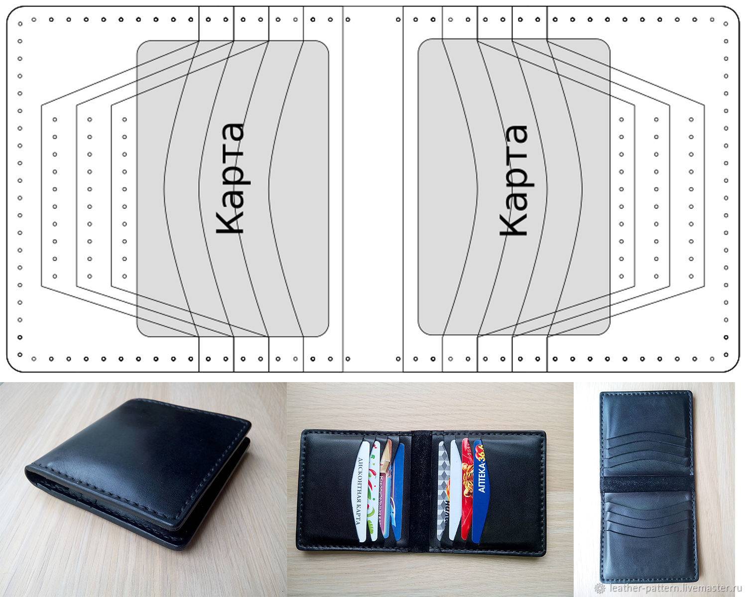 Выкройки кошельков из кожи модели и схемы с фото с размерами