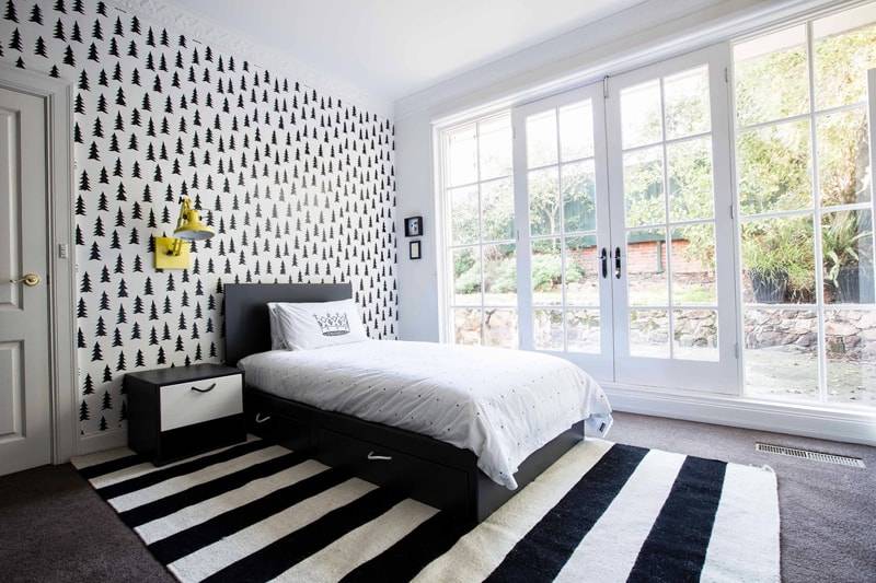 Черно белый интерьер спальни: стилевые решения и правила оформления