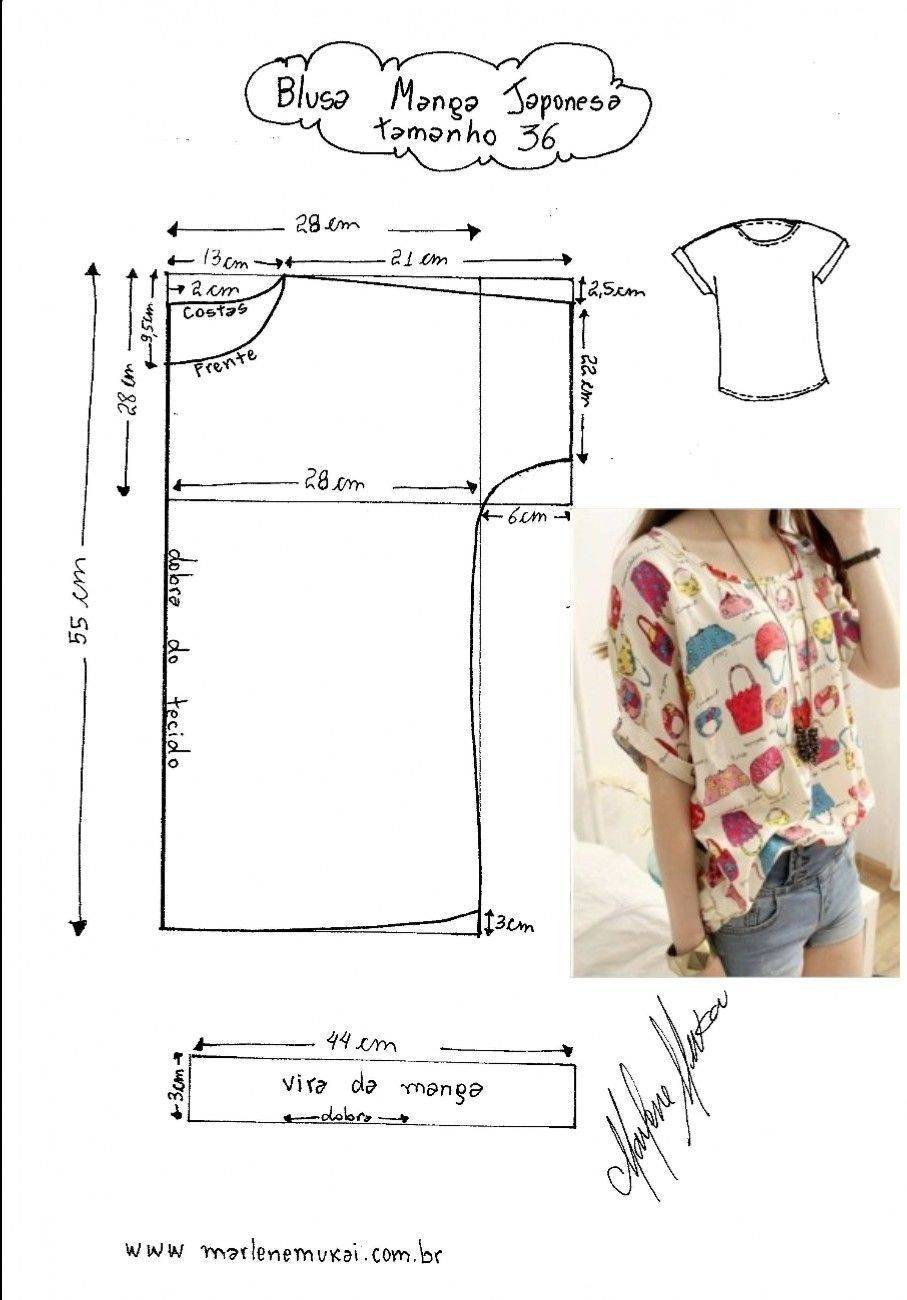 Модели блузок с выкройками и схемами