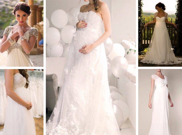 Свадебные платья для беременных: фото и советы по выбору фасона