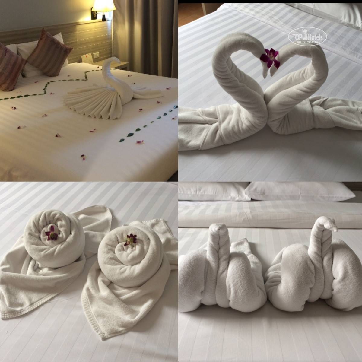 Как красиво сложить полотенце: лебедь, мишка и роза