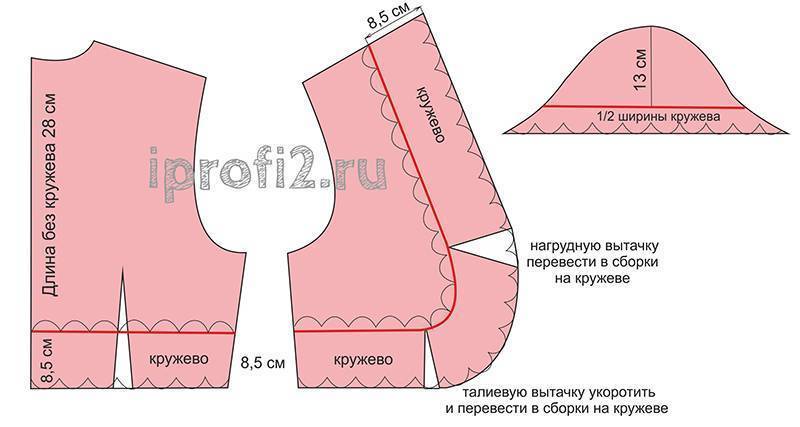 Простая схема болеро выкройка