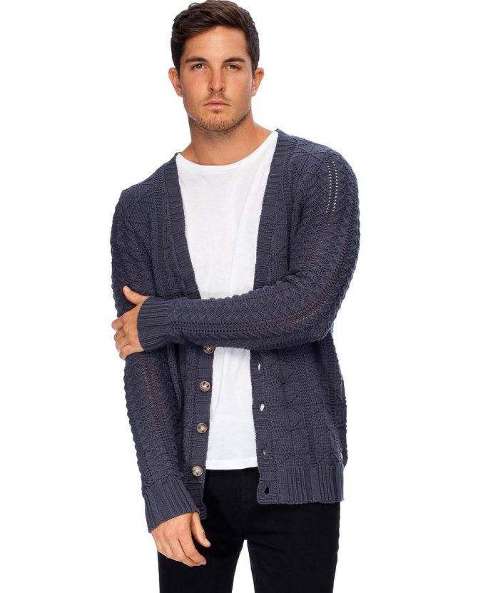 Кардиган мужской длинный с рубашкой и капюшоном, стильные вязаные кофты на пуговицах или молнии для мужчин, с чем носить