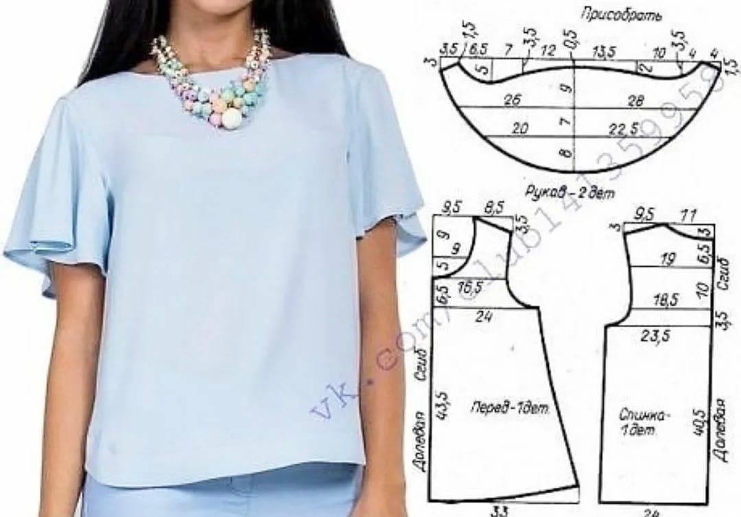 Как сшить кофточку своими руками: выкройка шифоновой блузки, быстрые и простые способы шитья блузки, блузка из старой рубашки