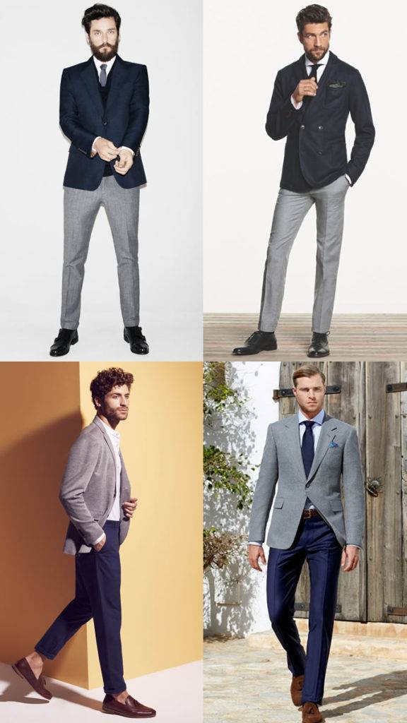 С чем носить синие и тёмно-синие мужские брюки? выбираем рубашку, пиджак, обувь, аксессуары. топ 5 идеальных образов | категория статей о брюках