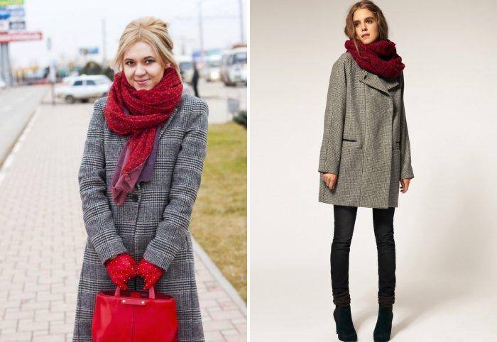 Как завязать шарф под пальто женское с пошаговым