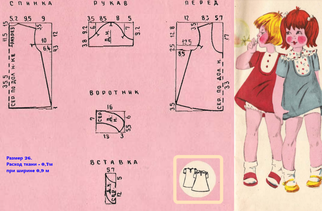 Платья для 2-х летней девочки: шьем по простым выкройкам