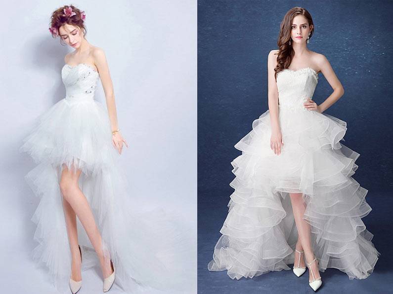 Свадебные платья на маленький рост, какие фасоны подойдут для миниатюрных невест, для худеньких и полных, фото