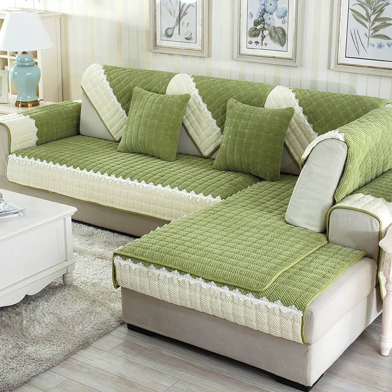 Как выбрать покрывало на угловой диван: характеристики тканей, типов крепления