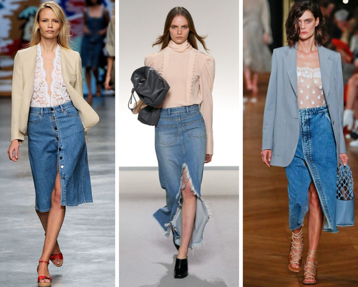 Как носить джинсовую юбку в 2022 году - модный журнал