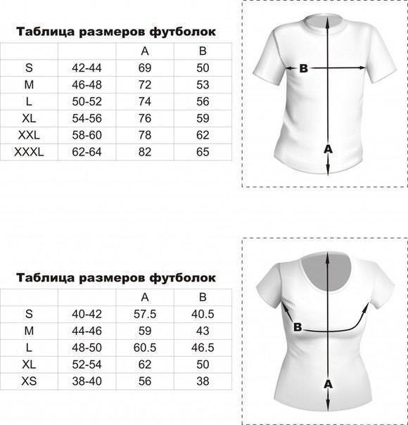 Как определить размер футболки мужской?