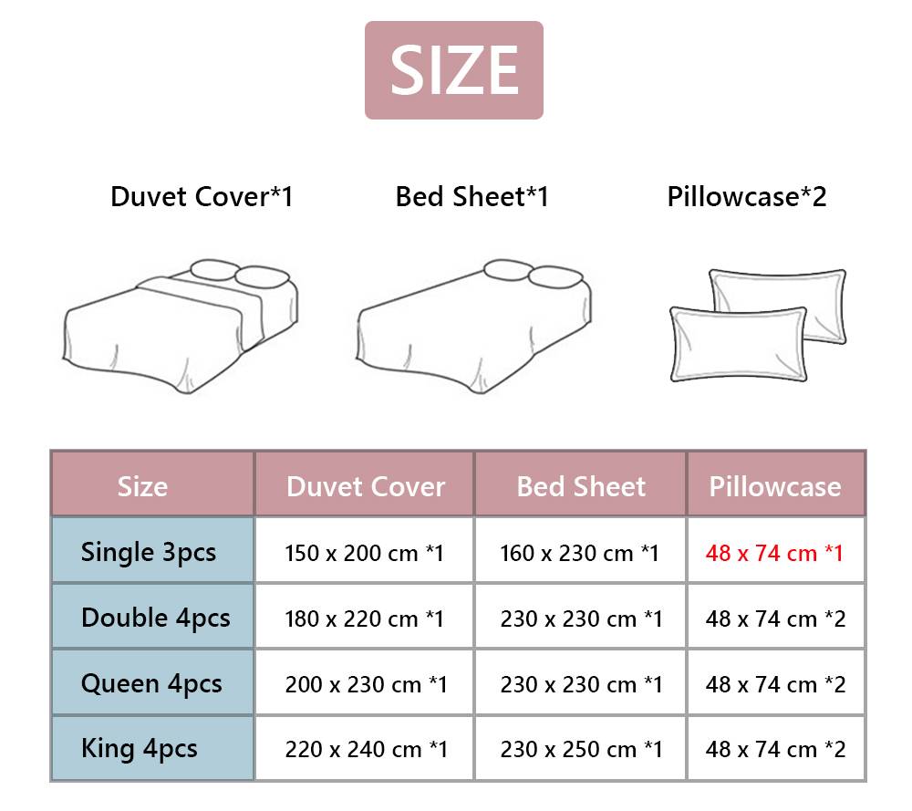 Как подобрать размер постельного белья