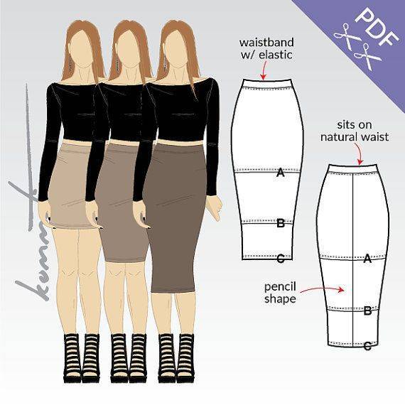 Прямая юбка: с чем носить, длинные в пол, миди, короткие с фото