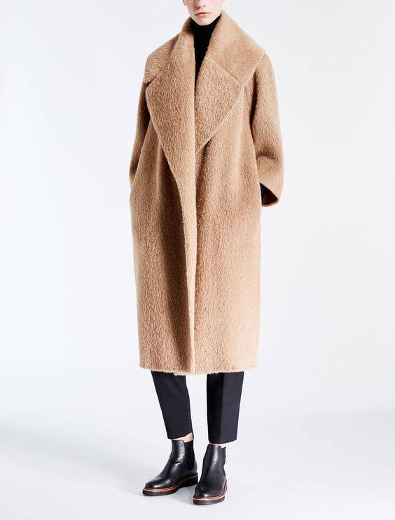 Пальто из альпаки: особенности материала, фото моделей