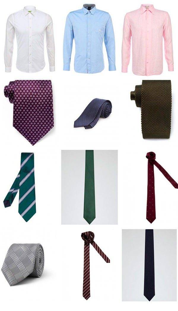 Выбираем галстук к черной рубашке: белый или черный, а может другого цвета?